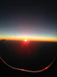 Such a beautiful sunset from the plane window!